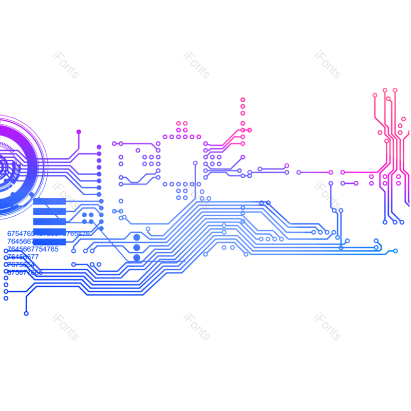 科技图片,蓝色科技元素,装饰元素PNG,科技线条免抠素材